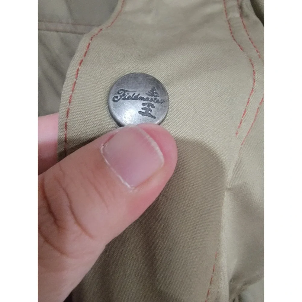 Fieldmaster Mens Khaki Jacket‎ Zip and Button Heavy Size 2XL?? Vintage